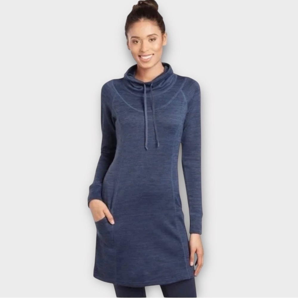 Kuhl women’s Lea Navy Cowl Neck Sweater Dress size small